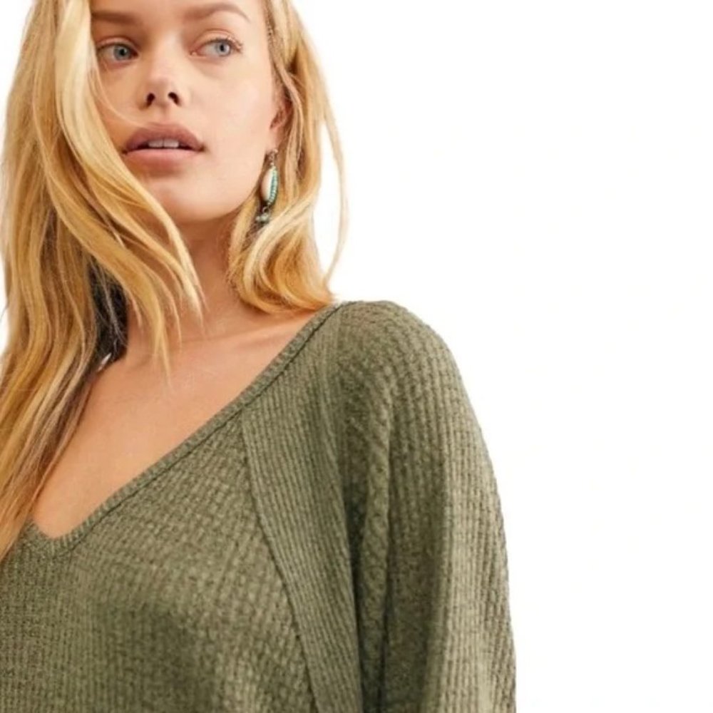 NWT Free People Santa Clara Thermal in Ferngully - Picture 4 of 16